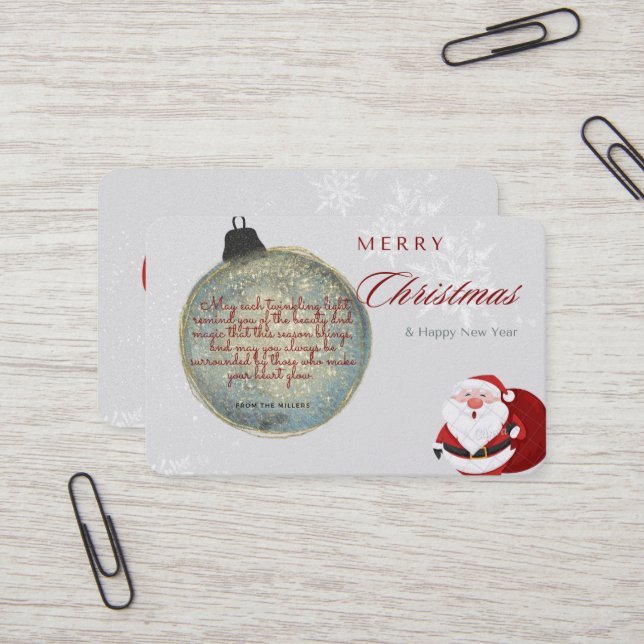 Visita cartão de natal (Frente/Verso In Situ)