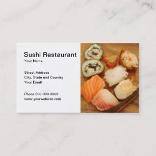 Visita Cartão de negócio da restauração do sushi