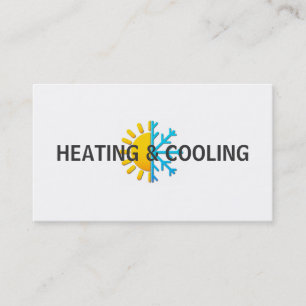 Visita Cartão de Negócios de Aquecimento e Ar Condicionad