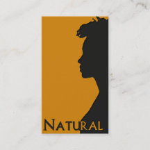 Cartão de negócios de cabelo natural