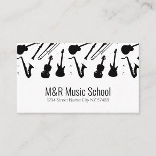 Visita Cartão de Negócios de Escola de Música