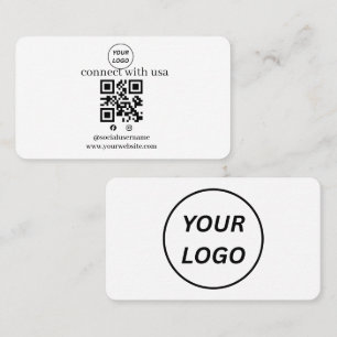 Visita Cartão de Negócios de Mídia Social com Código QR d