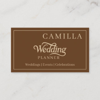 Visita Cartão de Negócios de Planeador de Casamento com L