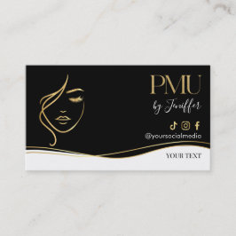 Visita Cartão de negócios de PMU preto e dourado de luxo