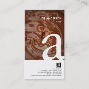 Visita Cartão de negócios de textura de chocolate em Ba