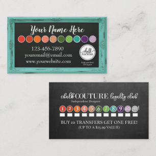 Visita Cartão de Negócios Personalizado Chalk Couture