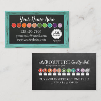 Visita Cartão de Negócios Personalizado Chalk Couture
