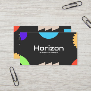 Visita Cartão de Negócios Personalizado com Formas Geomét