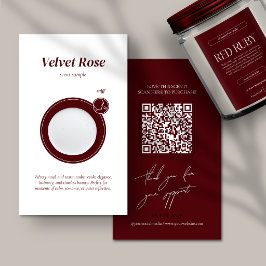Visita Cartão de Negócios QR com Amostra de Cheiro de Vel