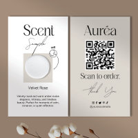 Cartão de Negócios QR de Amostra de Aroma de Vela