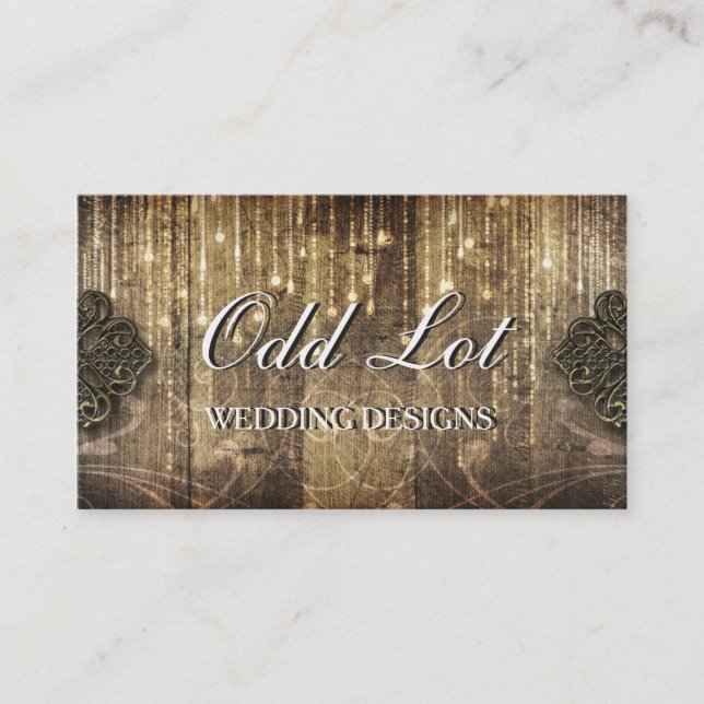 Visita Cartão de negócios rústico do planejador do (Frente)