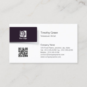 Visita Cartão de negócios Simples do Logotipo BlackTab 