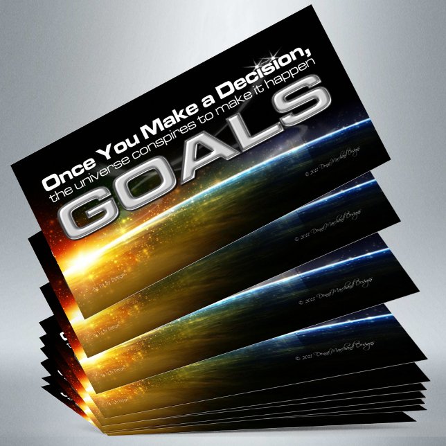 Visita Cartão de objetivo de decisão (Goals Business cards for coaching.)