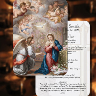 Visita Cartão de Oração da Anunciação Católica Maria Ange