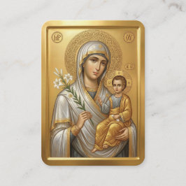 Visita cartão de oração da Virgem Maria