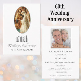 Visita Cartão de Oração de Aniversário de Casamento Relig