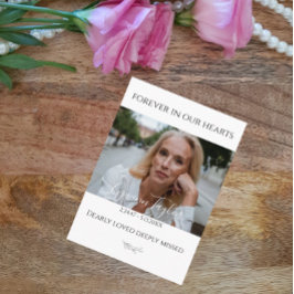 Visita Cartão de Oração de Foto Memorial do Funeral Elega