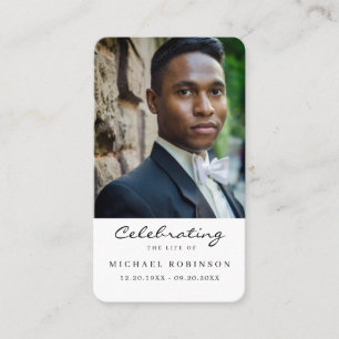 Visita Cartão de Oração de Funeral de Celebração de Vida 