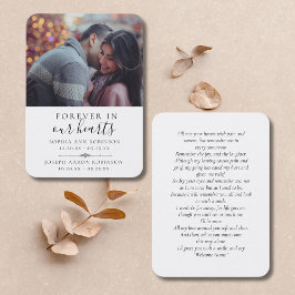 Visita Cartão de Oração de Memória Memorial de Foto Dupla