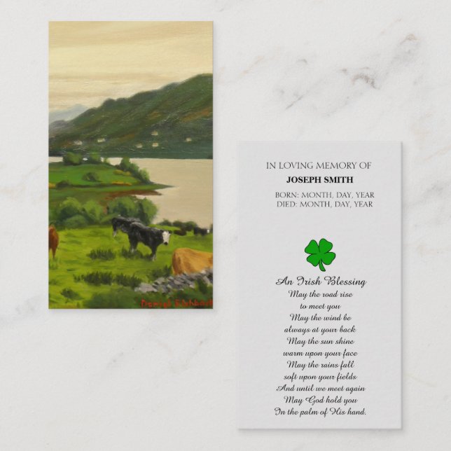 Visita Cartão de Oração de Simpatia Imagem Memorial (Frente/Verso)