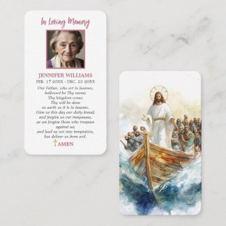 Visita Cartão de oração do Funeral Jesus Religioso Jesus 