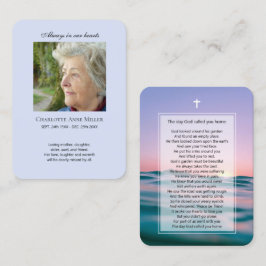 Visita Cartão de oração do pastel oceânico memorial fotog