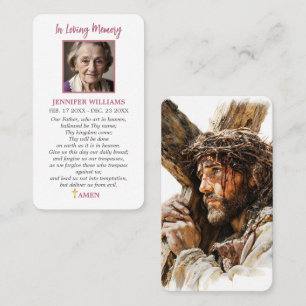 Visita Cartão de Oração Foto Católica Jesus na Cruz
