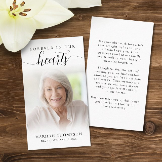 Visita Cartão de Oração Fotográfica do Funeral Forever He (Criador carregado)