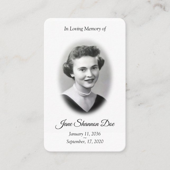 Visita Cartão de Oração Fotográfico | Cartão Memorial do  (Frente)