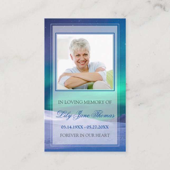 Visita Cartão de Oração Funeral Aurora, Cartão de Oração  (Frente)