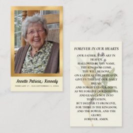 Visita Cartão de Oração Funeral do Memorial Botânico