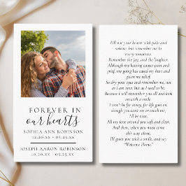 Visita Cartão de Oração Funeral Fotográfica do Memorial D