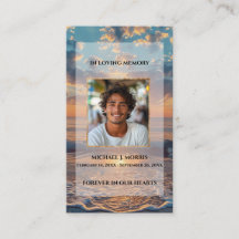Cartão de Oração Funerária Personalizado – Design
