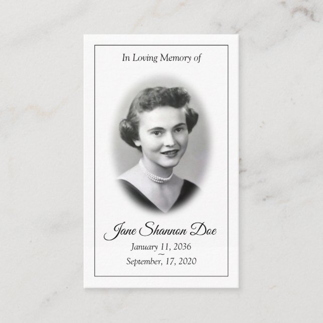 Visita Cartão de Oração Memorial - O 23º Salmo (Frente)