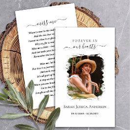 Visita Cartão de Oração Memorial Solene com Foto