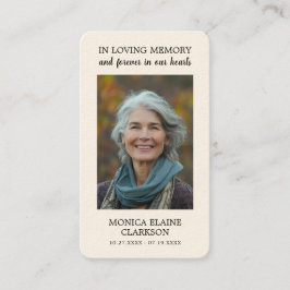 Visita Cartão de Oração Simples de Fotografia para Memori