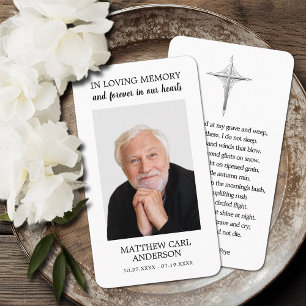Visita Cartão de Oração Simples de Simples Memorial Fotog