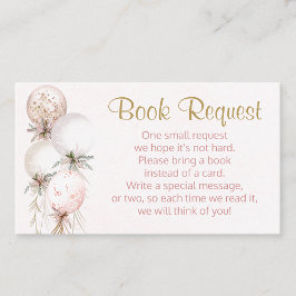 Visita Cartão de pedido de livro de balão de menina