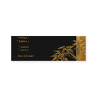 Cartão de Perfil Bambu Preto Dourado Asiático