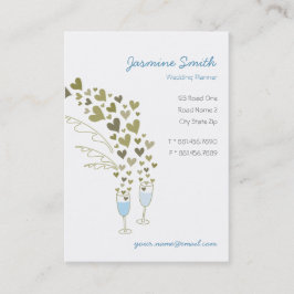 Visita Cartão de Perfil de Modelo com Brinde de Champanhe