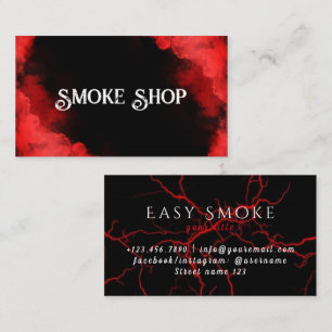 Visita Cartão de Pontuação Neon Preto Vape Lojas de Fumaç