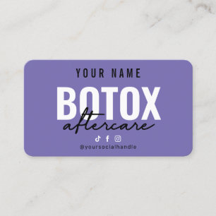 Visita Cartão de Pós-Cuidados de Botox Roxo Moderno