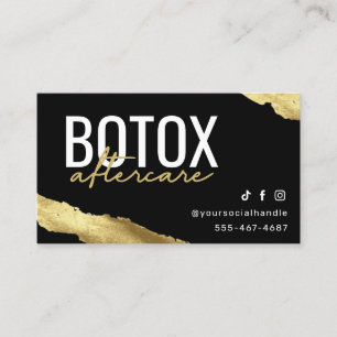 Visita Cartão de Pós-Cuidados Dourado Botox