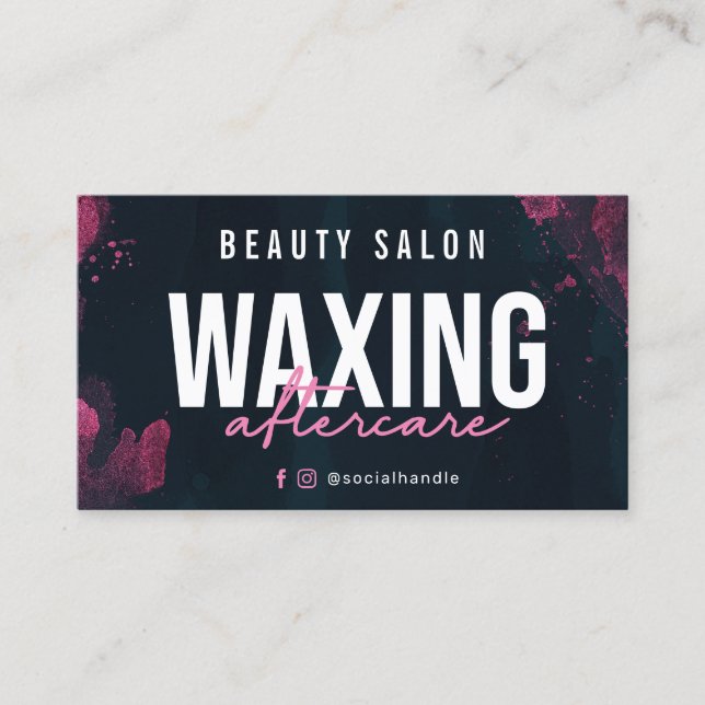 Visita Cartão de Pós-Cuidados, Rosa Púrpura, (Frente)