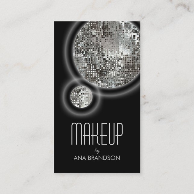 Visita Cartão de prata cintilante da beleza do damasco do (Frente)