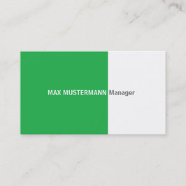 Visita cartão de presentação verde