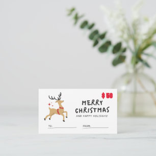 Visita Cartão de presente $50 para o Natal de Casado