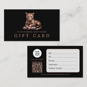 Visita Cartão de Presente Código Qr Rose Gold Panther Bar