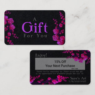 Visita Cartão de Presente Personalizável Fuschia Cherry B