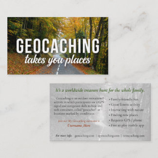 Visita Cartão De Rastreio Geocaching Com Informações Para